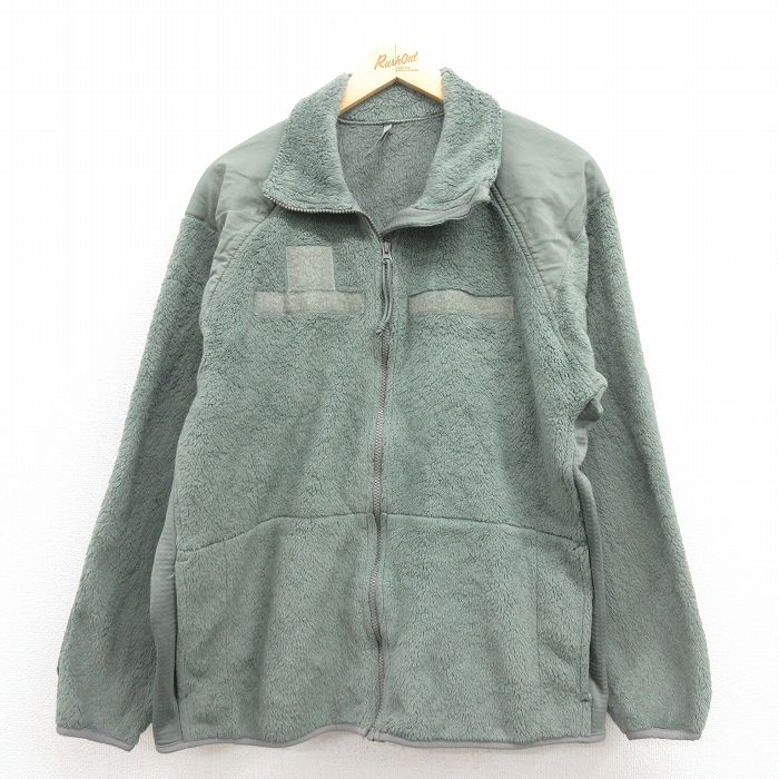 XL★古着 長袖 ミリタリー フリース ジャケット メンズ ECWCS GEN3 レベル3 ポーラテック ラグラン USA製 緑 グリーン 【spe】 25sep04 中古 アウター フライト