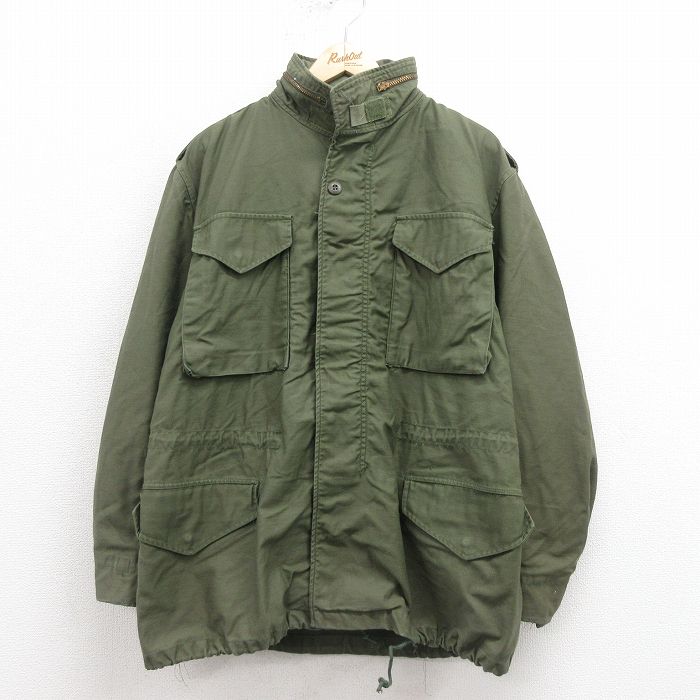 L★古着 長袖 ミリタリー フィールド ジャケット メンズ 90年代 90s M-65 薄緑 グリーン 25sep05 中古 アウター フライト