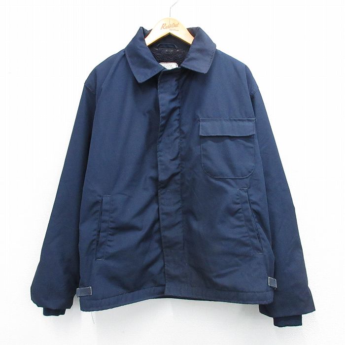 XL★古着 長袖 ミリタリー ジャケット メンズ 90年代 90s USA製 コンバット 内側ボア 25oct04 中古 アウター フライト