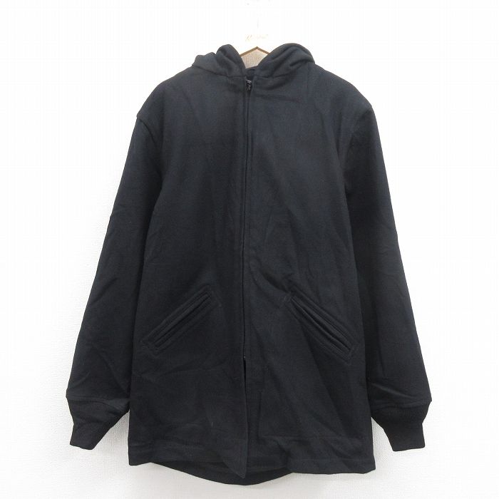 L★古着 ウールリッチ WOOLRICH 長袖 ミリタリー ガデット コート パーカー メンズ ロング丈 ウール USA製 黒 ブラック 【spe】 25oct04 中古 アウター