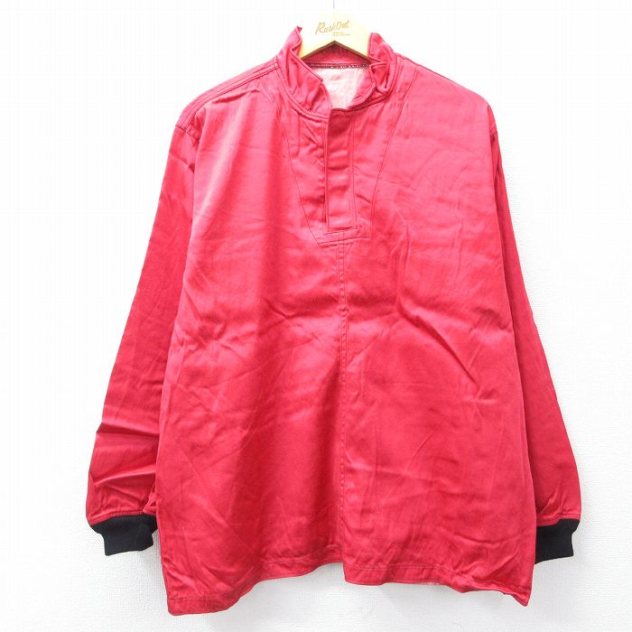 XL★古着 長袖 ビンテージ ミリタリー フライト サマーデッキ ジャケット メンズ 60年代 60s USネイビー 大きいサイズ USA製 赤他 レッド 【spe】 25oct14 中古 アウター