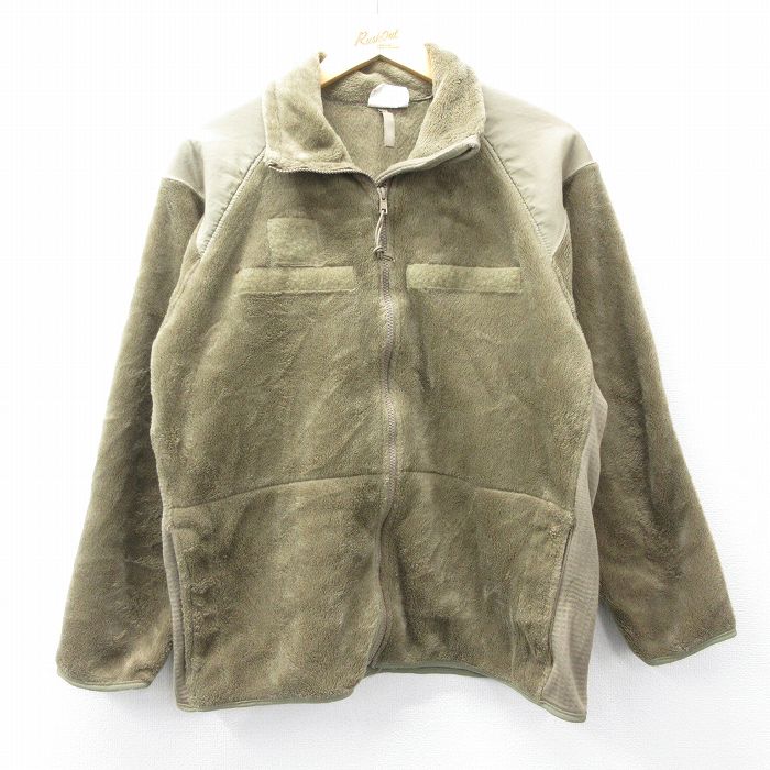 【20%OFF】XL★古着 長袖 ミリタリー フリース ジャケット メンズ ECWCS GEN3 レベル3 ベージュ系 カーキ 25oct14 中古 アウター フライト