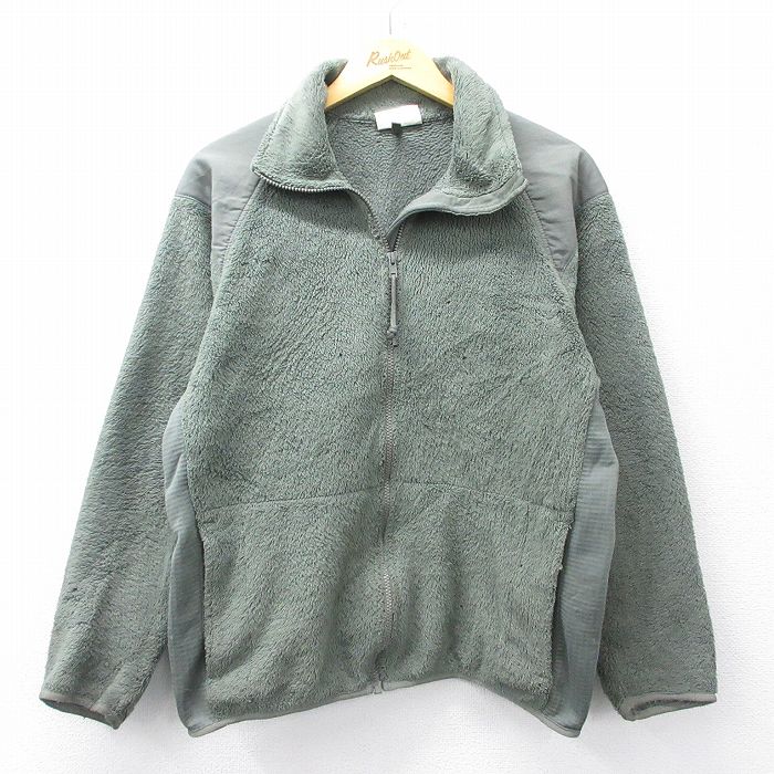 L★古着 長袖 ミリタリー フリース ジャケット メンズ ECWCS GEN3 レベル3 ポーラテック 緑系他 グリーン 25oct14 中古 アウター フライト
