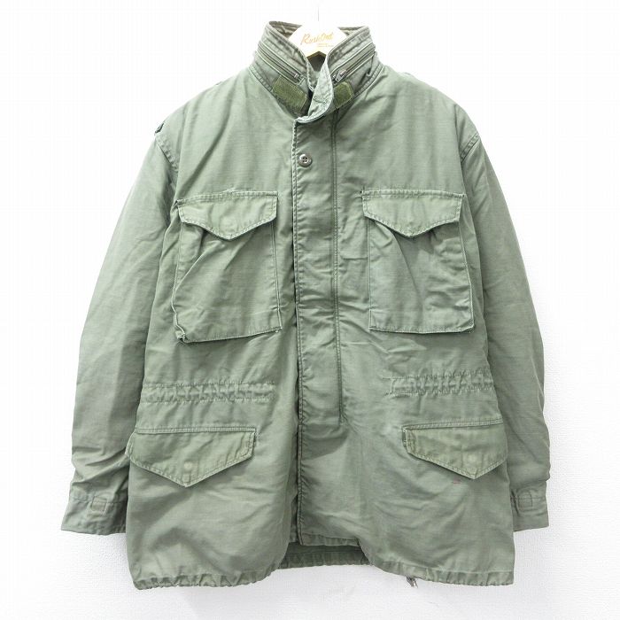 L★古着 長袖 ミリタリー フィールド ジャケット メンズ M-65 緑 グリーン 25oct16 中古 アウター フライト