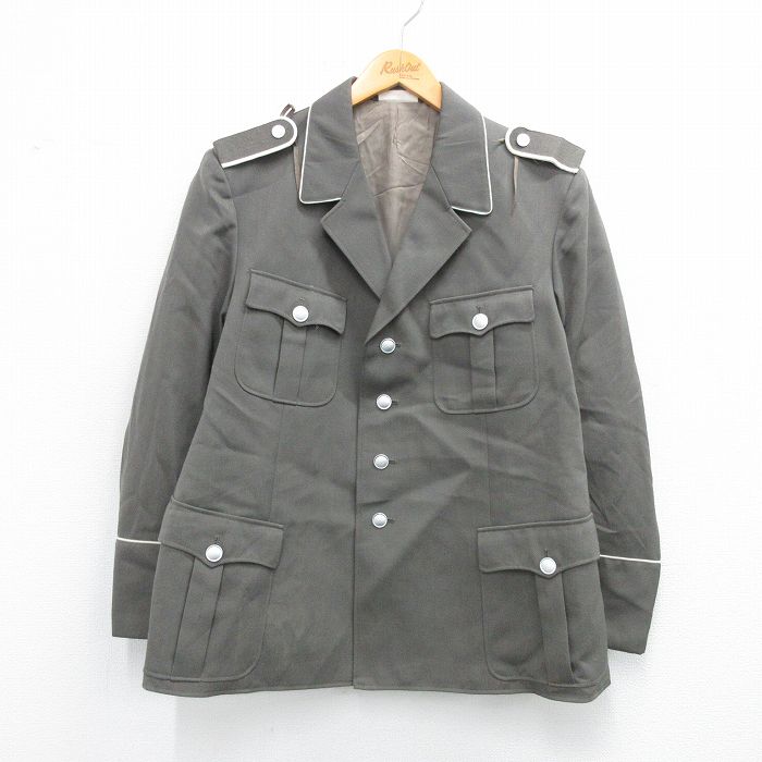 L★古着 長袖 ミリタリー ジャケット 将校服 ユニフォーム メンズ 80年代 80s 東ドイツ軍 NVA グレー系 25oct22 中古 アウター フライト