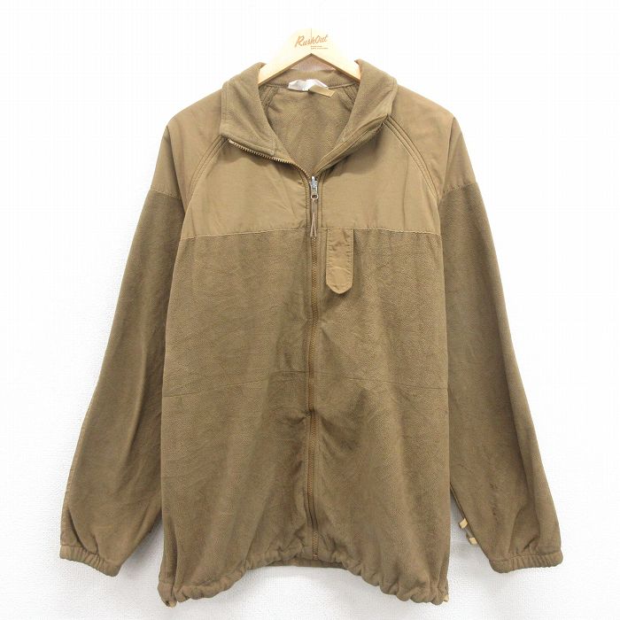 M★古着 長袖 ミリタリー フリース ジャケット メンズ GEN3 レベル3 ラグラン USA製 茶 ブラウン 25oct25 中古 アウター フライト