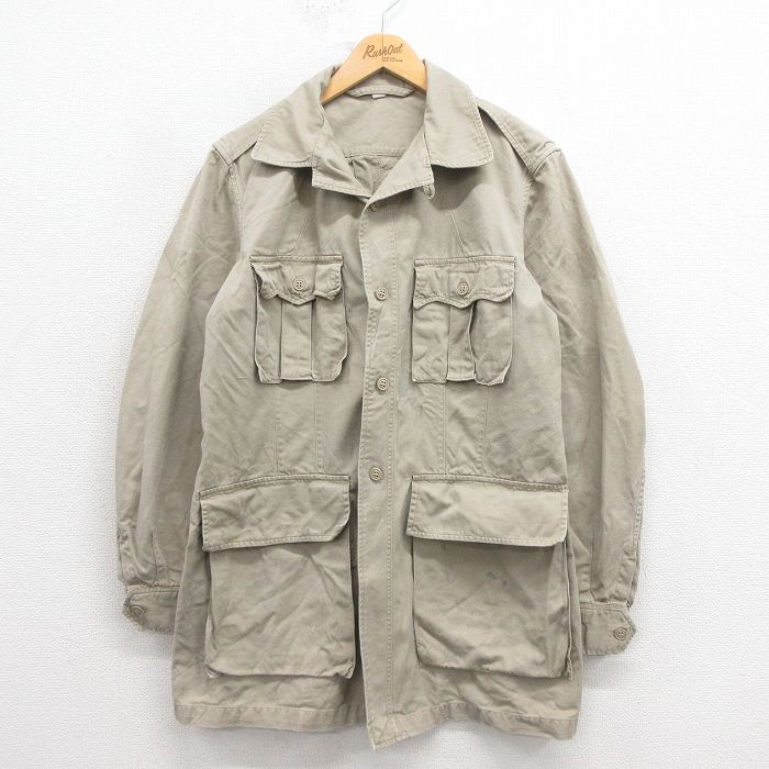 【50%OFF】ミリタリージャケット 60s オープンカラー カーキ L | 古着