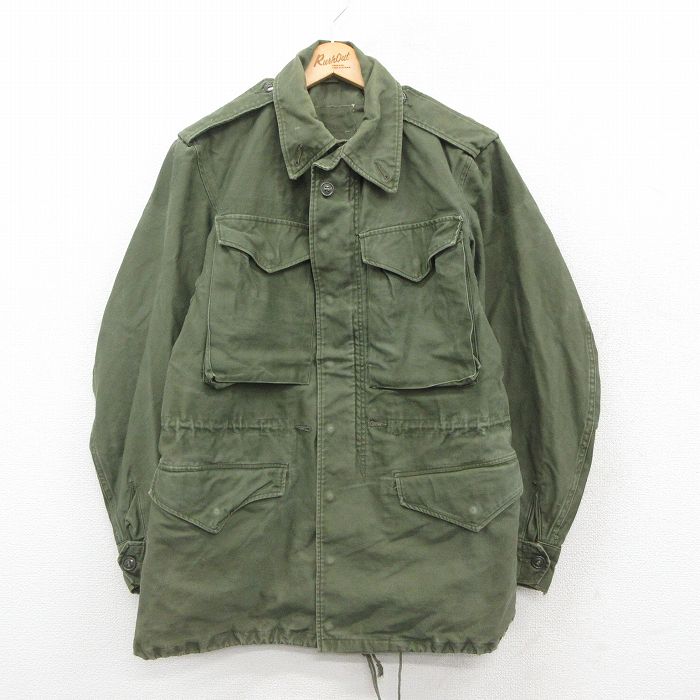 M★古着 長袖 ビンテージ ミリタリー フィールド ジャケット メンズ 60年代 60s M-51 濃緑 グリーン 【spe】 25oct28 中古 アウター フライト
