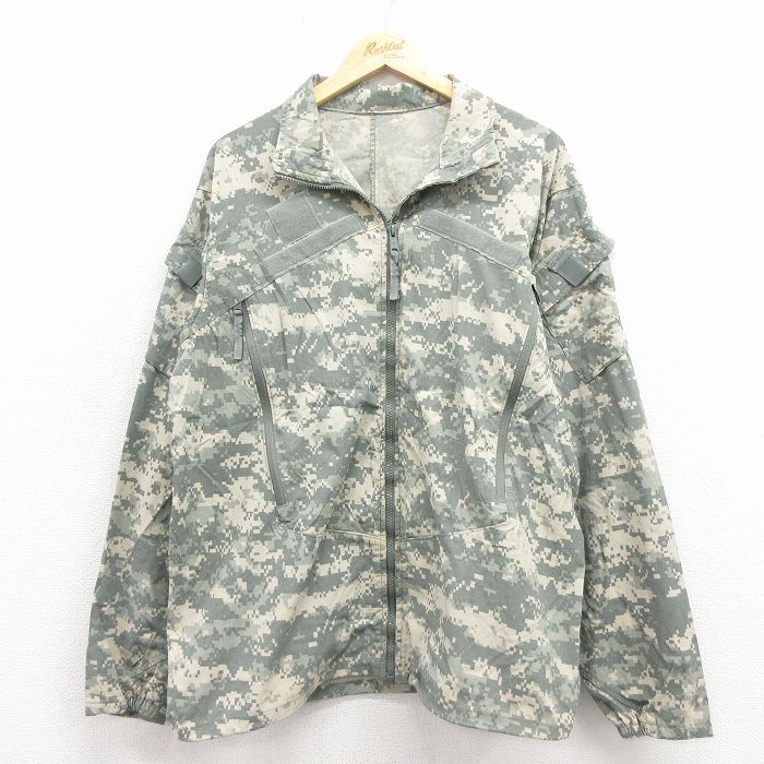 【20%OFF】XL★古着 長袖 ミリタリー ジャケット メンズ 00年代 00s ECWCS GEN3 レベル3 デジタルカモ USA製 グレー 迷彩 25nov17