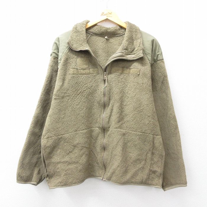 XL★古着 長袖 ミリタリー フリース ジャケット メンズ ECWCS GEN3 レベル3 ポーラテック 大きいサイズ USA製 ベージュ系他【spe】 25nov21