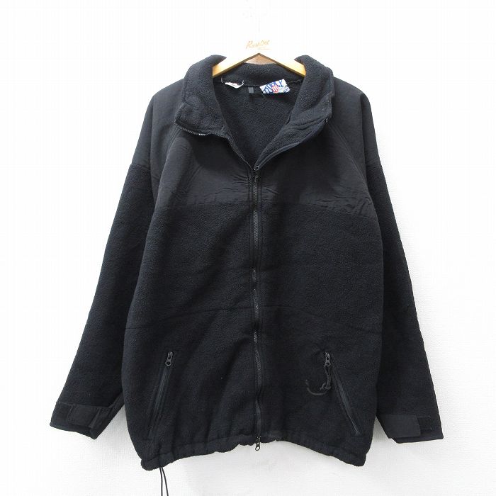 XL★古着 長袖 ミリタリー フリース ジャケット メンズ 00年代 00s ECWCS GEN3 レベル3 大きいサイズ 黒【spe】 25nov21