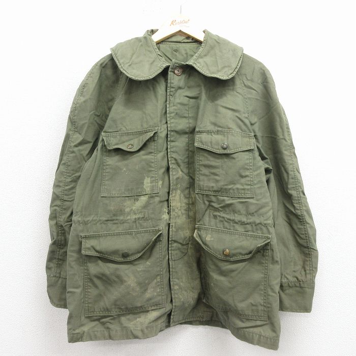 【50%OFF】60s ミリタリーキャトルジャケット グリーン L | 古着