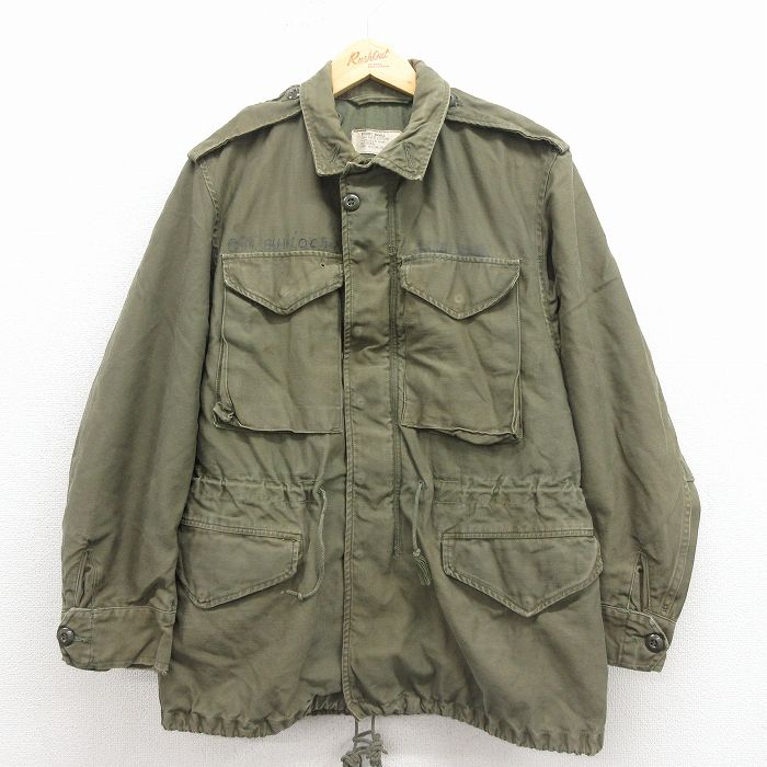 【20%OFF】M★古着 長袖 ビンテージ ミリタリー フィールド ジャケット メンズ 60年代 60s M-51 コットン USA製 緑【spe】 25nov29