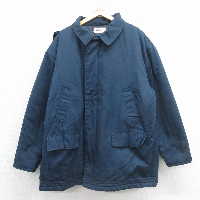 ミリタリー 90s B-34ジャケット 内側キルティング ネイビー XL | 古着