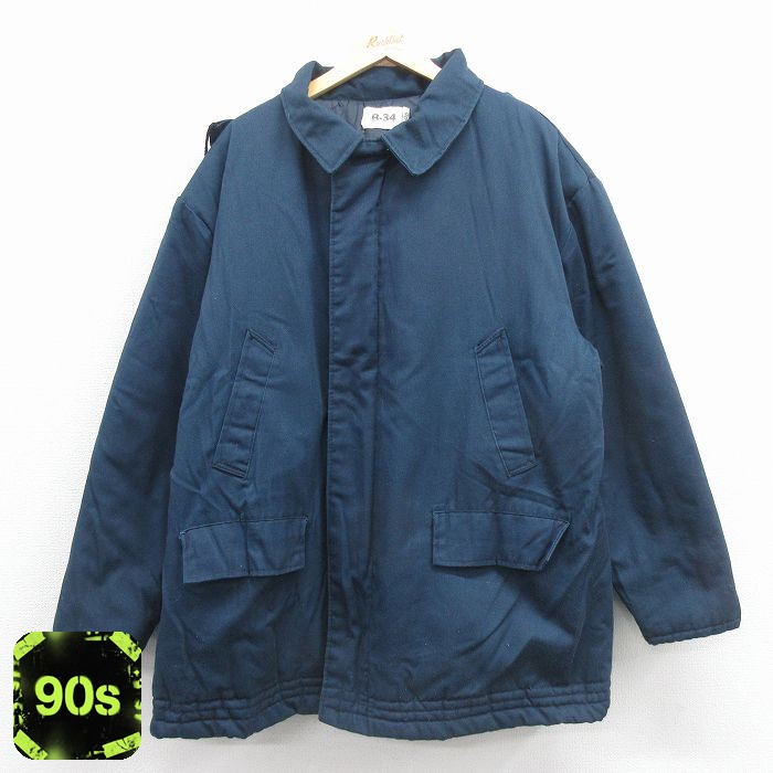 ミリタリー 90s B-34ジャケット 内側キルティング ネイビー XL | 古着