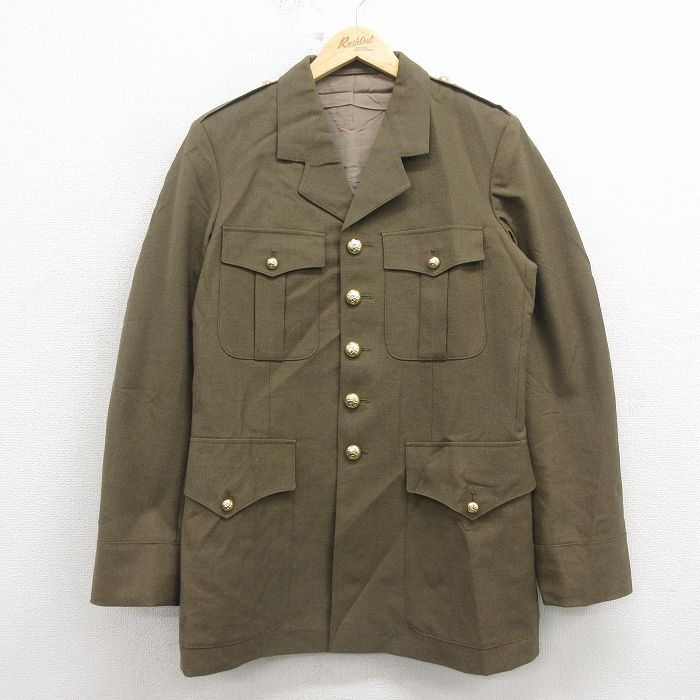 80s ミリタリージャケット 将校服 グリーン M | 古着