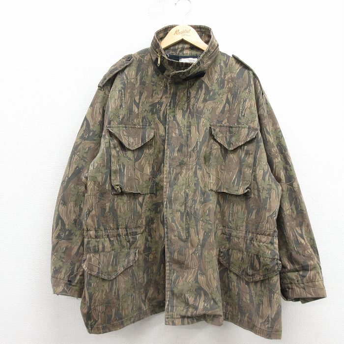 90s M-65ミリタリージャケット 迷彩 ブラウン XL | 古着