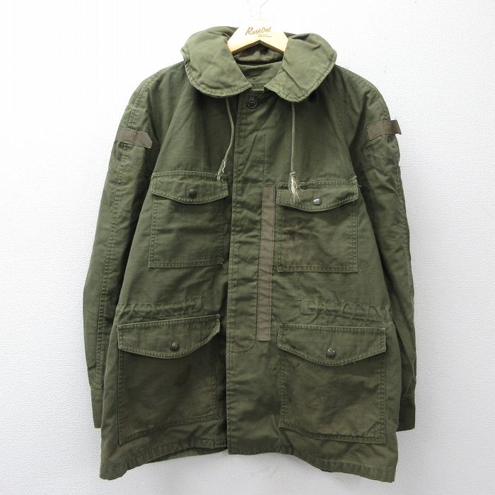 古着通販 L☆古着 長袖 ビンテージ ミリタリー キャトル ジャケット