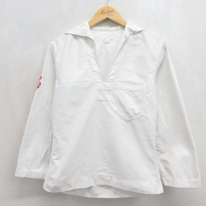 S★古着 長袖 ビンテージ ミリタリー セーラー ジャケット メンズ 40年代 40s USMC ホワイト【spe】 26may29