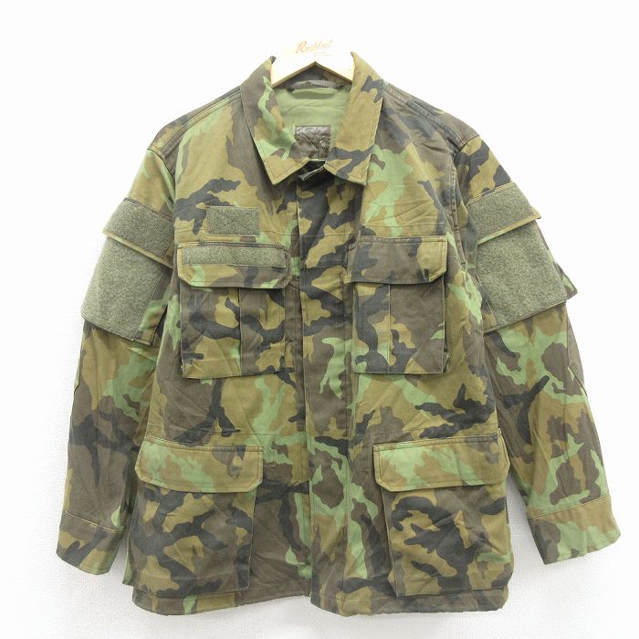 チェコ軍 長袖ミリタリージャケット 迷彩 カーキ メンズM相当 | 古着