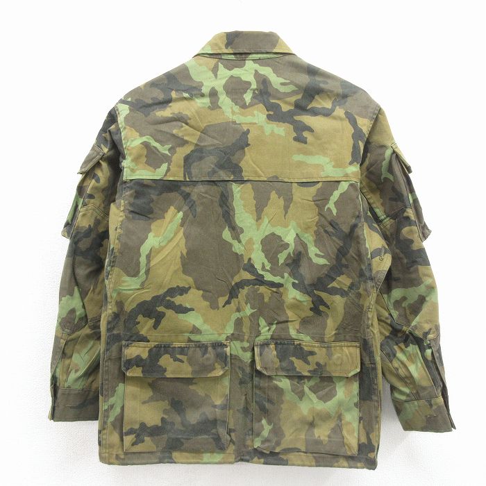 古着通販 M☆古着 長袖 ミリタリー ジャケット メンズ チェコ軍 カーキ