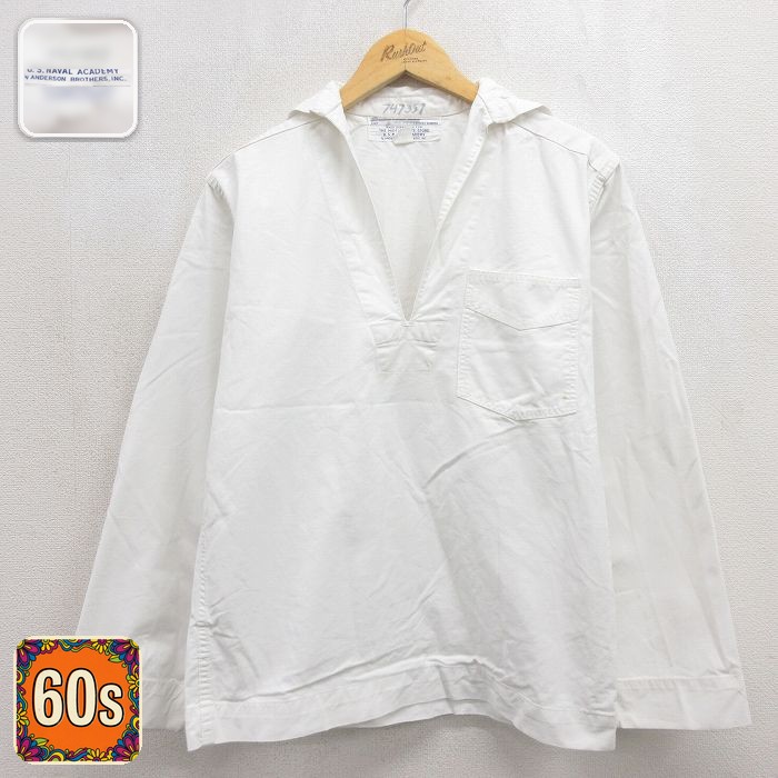 60s セーラージャケット USNAVAL ホワイト メンズM相当 | 古着