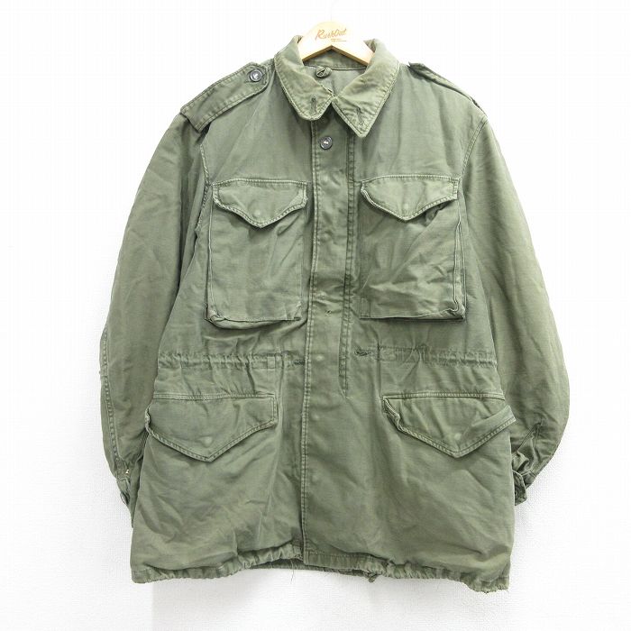 M★古着 長袖 ビンテージ ミリタリー フィールド ジャケット メンズ 50年代 50s M-51 カーキ【spe】 26aug07