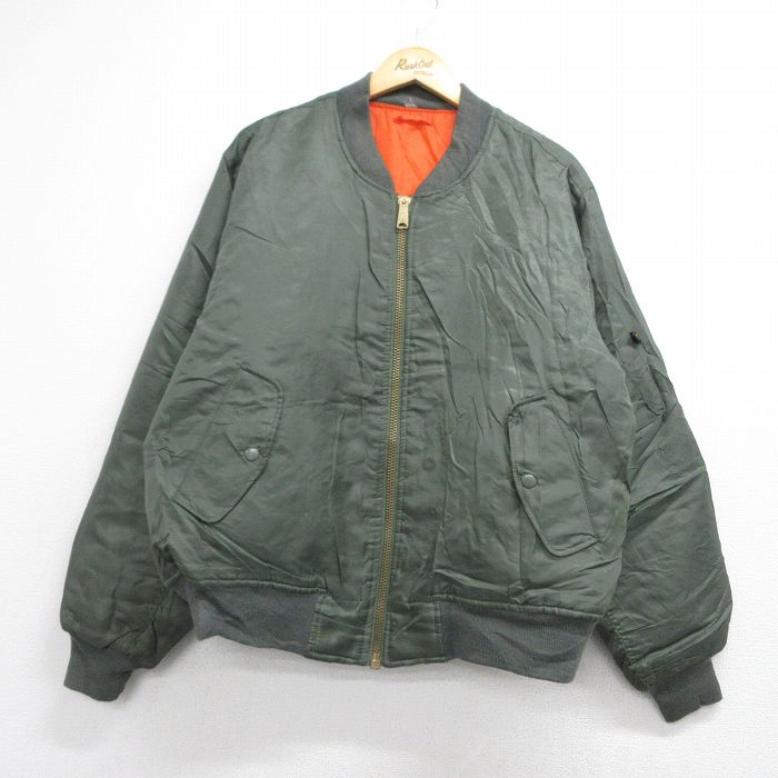 ロスコ MA-1ミリタリージャケット USAF カーキ メンズL相当 | 古着