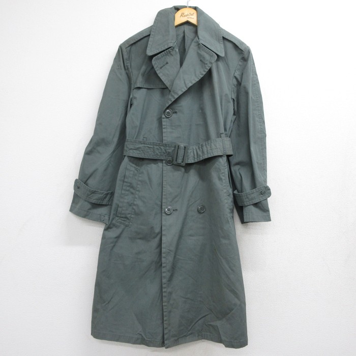 長袖 ミリタリー ジャケット 70s トレンチレインコート USA製 カーキ メンズM相当 | 古着