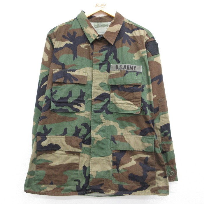 U.S.ARMY ミリタリージャケット ウッドランド柄 カーキ メンズL相当 | 古着