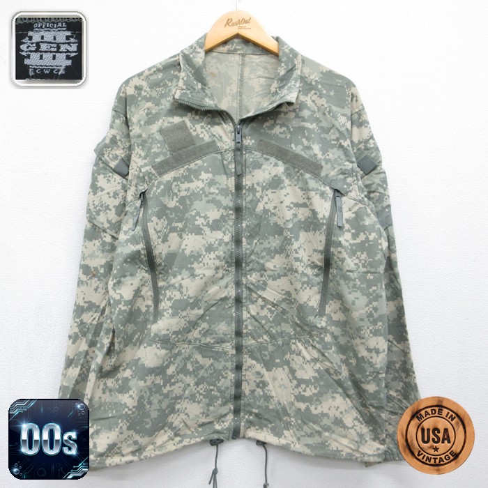 00s ミリタリージャケット GEN3 デジタル迷彩 グレー メンズXL相当 | 古着