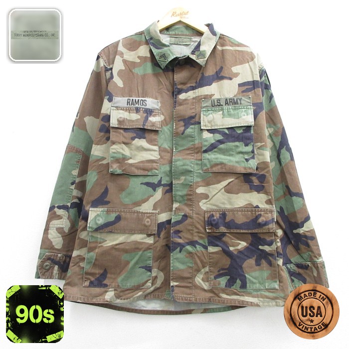 U.S.ARMY 90s ミリタリージャケット ウッドランドカモ カーキ メンズL相当 | 古着