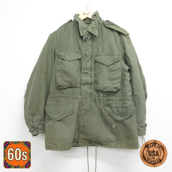 60s M-51フィールドジャケット フラップポケット カーキ メンズM相当 | 古着