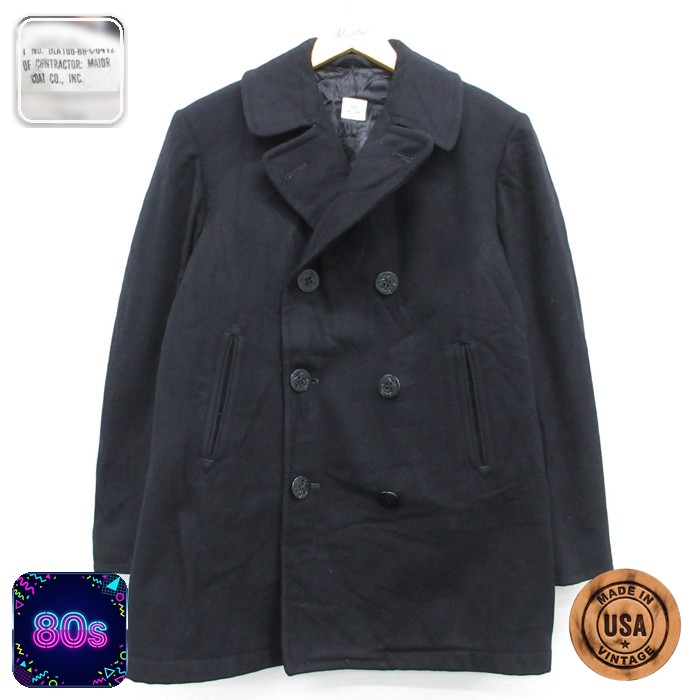 MAJOR COAT CO. 80s ピーコート ブラック メンズM相当 | 古着