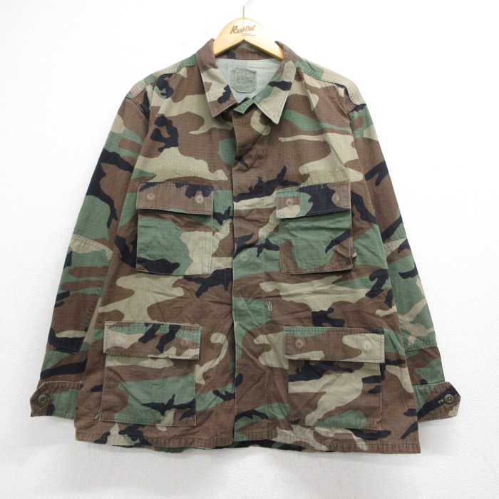 古着通販 XL☆古着 長袖 ミリタリー ジャケット メンズ 90年代 90s