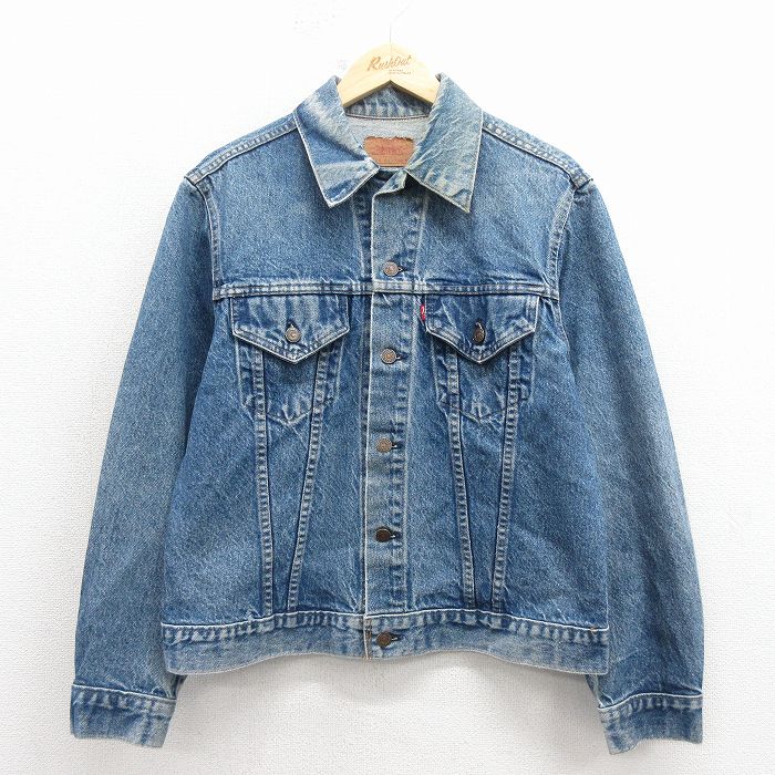 M★古着 リーバイス Levis 70505 長袖 ビンテージ ジージャン メンズ 70年代 70s コットン USA製 紺 デニム【spe】 25dec19
