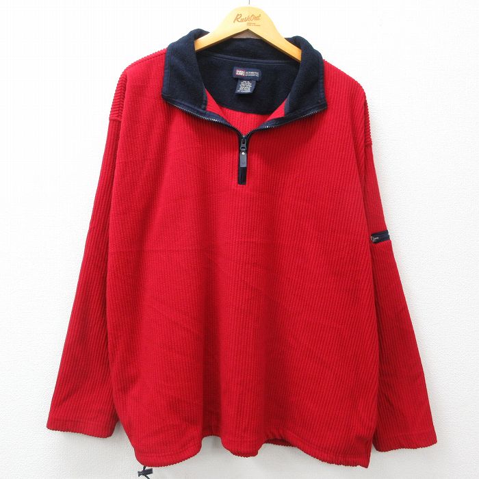 FADED GLORY 00s ハーフジップフリースジャケット レッド XL | 古着