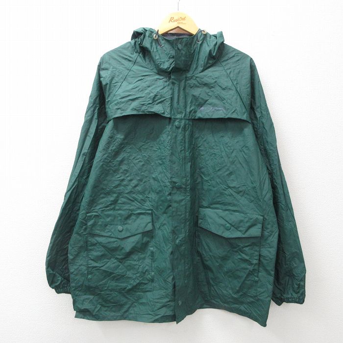 XL★古着 コロンビア COLUMBIA 長袖 ジャケット マウンテンパーカー メンズ 00年代 00s ワンポイントロゴ ラグラン 緑 グリーン 24dec09 中古 アウター
