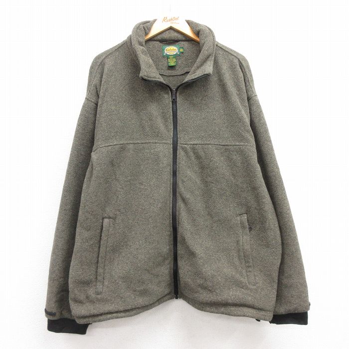XL★古着 カベラス 長袖 フリース ジャケット メンズ 00年代 00s 大きいサイズ 濃緑 グリーン 【spe】 24dec12 中古 アウター