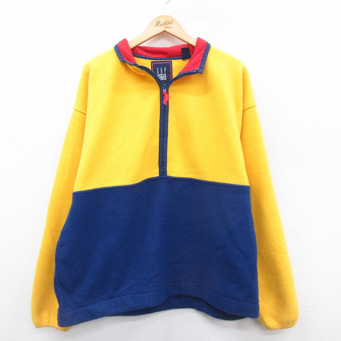 L★古着 ギャップ GAP 長袖 ハーフジップ フリース ジャケット メンズ 黄他 イエロー 【spe】 24dec25 中古 アウター