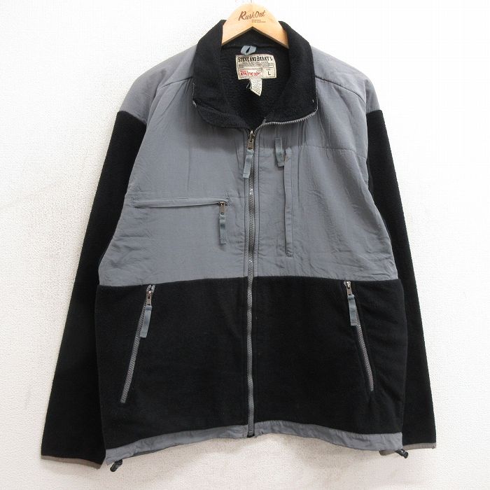 【50%OFF】M★古着 STEVE&BARRYS 長袖 フリース ジャケット メンズ グレー他 24dec28 中古 アウター