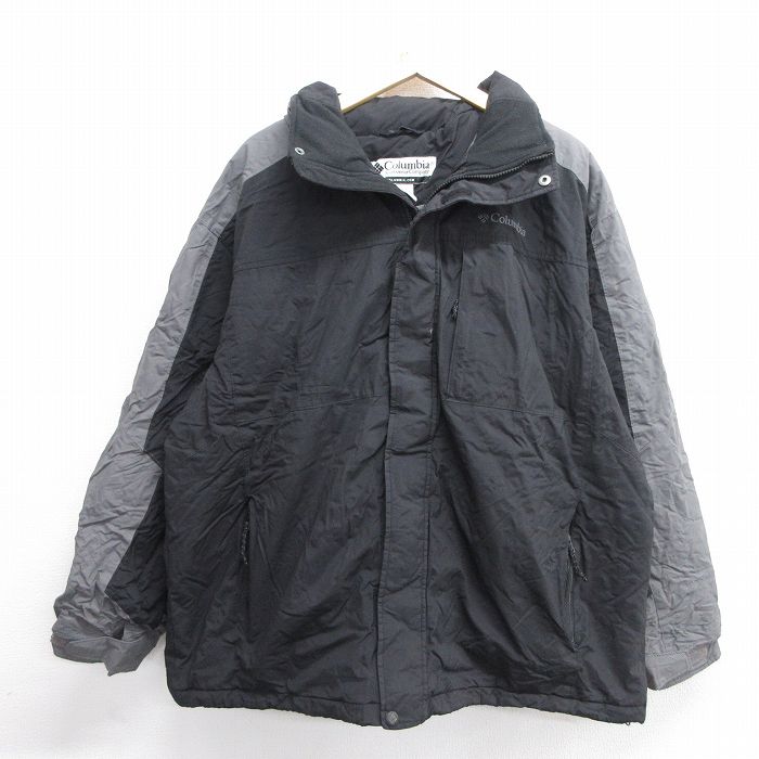 【50%OFF】XL★古着 コロンビア COLUMBIA 長袖 ナイロン ジャケット メンズ 00年代 00s 大きいサイズ 黒他 ブラック 25jan09 中古 アウター