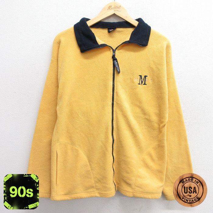 【50%OFF】マウイ 90s 長袖フリースジャケット イエロー S | 古着