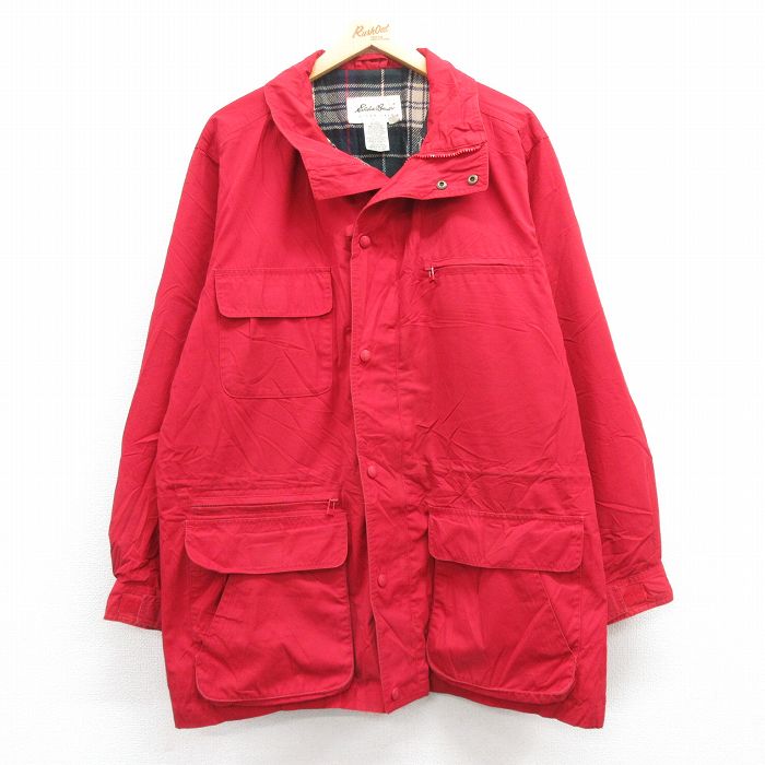 【50%OFF】エディーバウアー 00s ジャケット 内側ウール レッド L | 古着