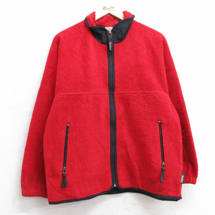 【50%OFF】M★古着 ウールリッチ WOOLRICH 長袖 フリース ジャケット メンズ 00年代 00s ポーラテック 赤 レッド 内側メッシュ 25jan21 中古 アウター