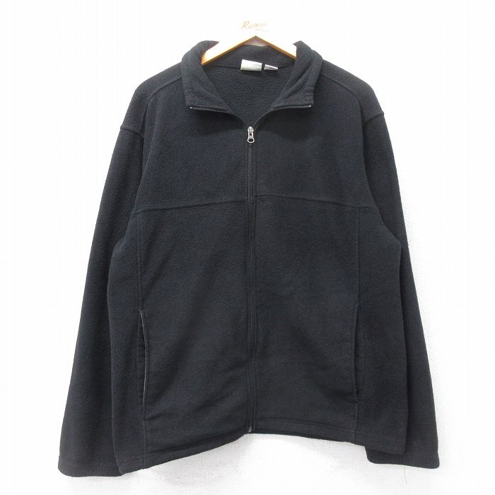 【50%OFF】M★古着 長袖 フリース ジャケット メンズ バスプロショップス 黒 ブラック 25jan24 中古 アウター