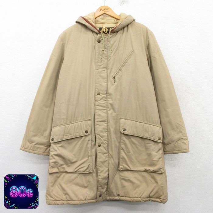 80s ロング丈コート ベージュ メンズL相当 | 古着