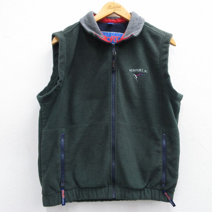 M★古着 Dun brooke フリース ベスト メンズ ニューポート 緑 グリーン 25feb04 中古 アウター