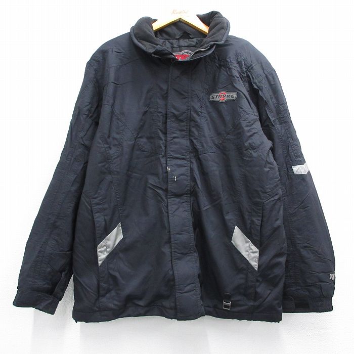 L★古着 長袖 ナイロン ジャケット メンズ STRYKE 黒 ブラック 25feb04 中古 アウター