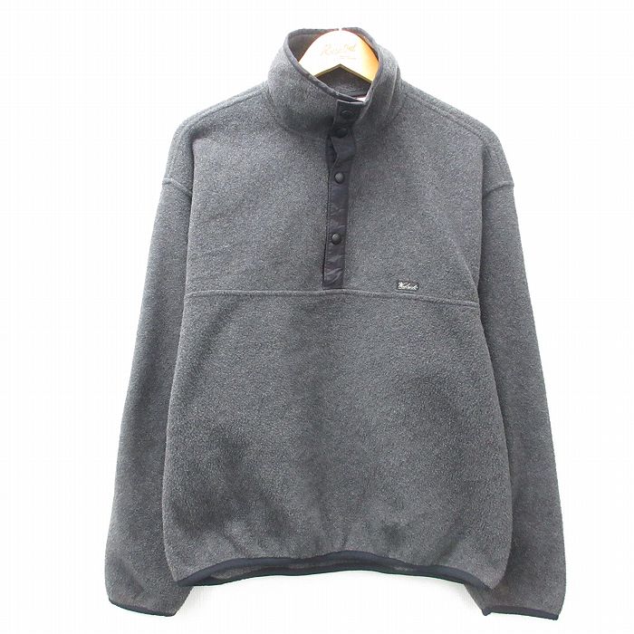 L★古着 ウールリッチ WOOLRICH 長袖 フリース ジャケット メンズ 00年代 00s ポーラテック スナップT グレー 25feb06 中古 アウター